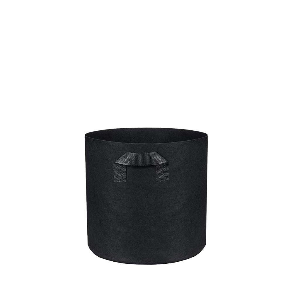 Maceta de tela redonda negra - 19 L