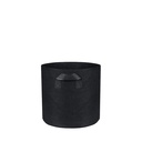 Maceta de tela redonda negra - 19 L