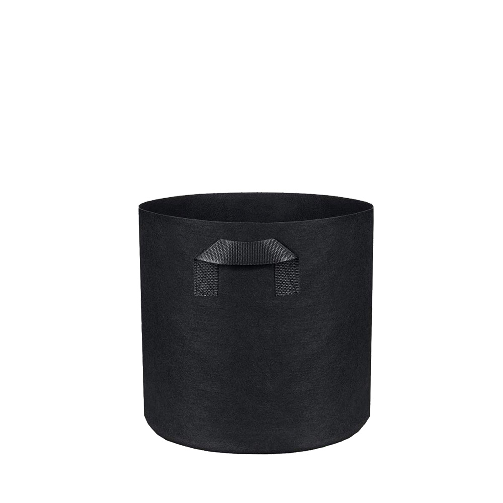 Maceta de tela redonda negra - 26 L