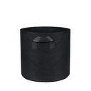 Fabric Pot Round Black - 38 L