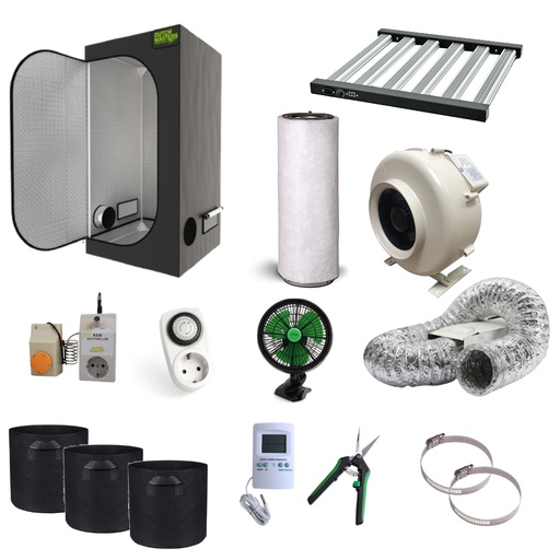 [C8SYN1201202V4] Complete Growtent 120x120x200cm with 360W LED V4