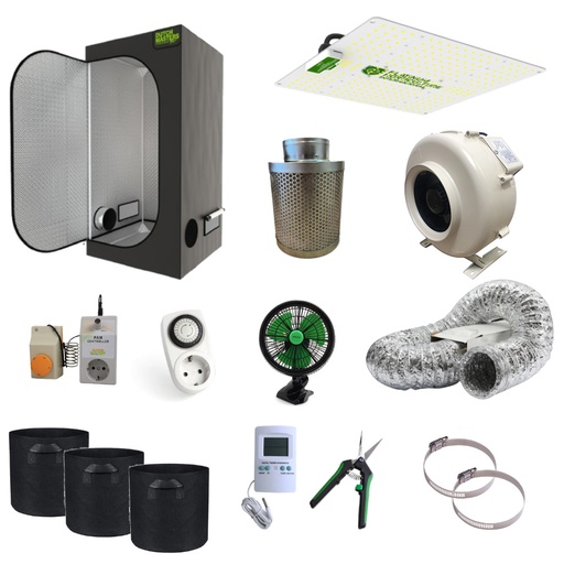 [C8SYN8080V4] Complete Growtent 80x80x180cm with 180W LED V4