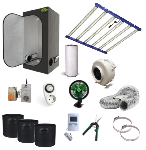 [C8SYN150150V4] Complete Growtent 150x150x200cm with 660W LED V4